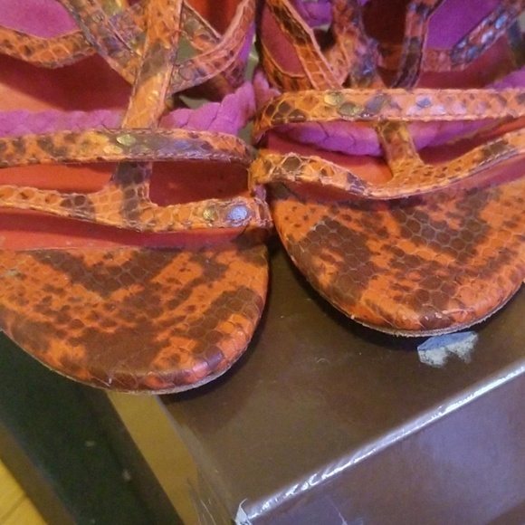 B Brian Atwood Multicolor Laceup Sandals - Picture 6 of 6